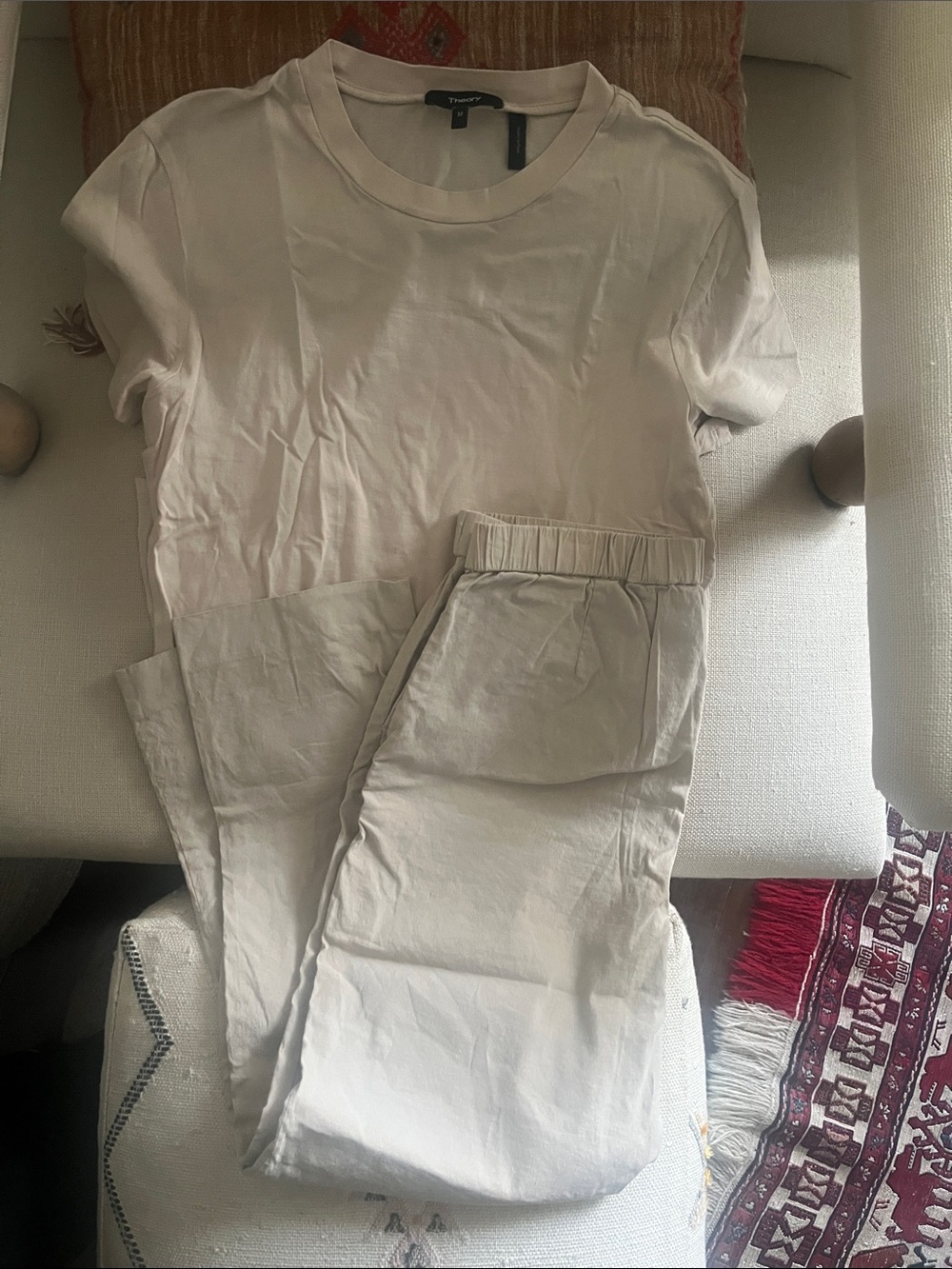 Treeca Pull-On Pant sz 6 in Good Linen + Set with T Shirt Medium once worn